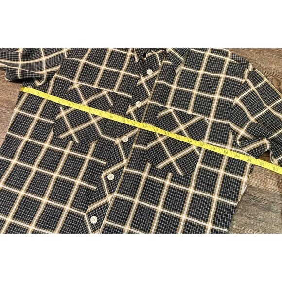 VINTAGE Sears Shirt Men’s MD Medium Kings Road Shop Perma Prest Plaid Disco - Picture 3 of 7